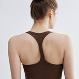Body Magnolia Espresso. Body de sport durable pour femme